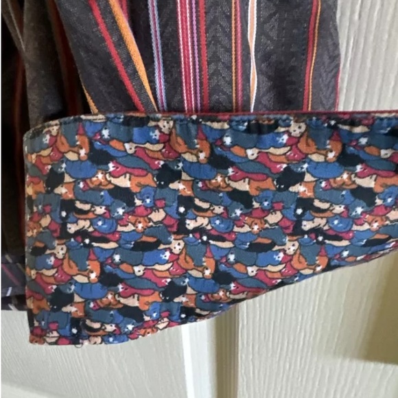 Robert Graham men’s 2XL cotton flip cuff long sleeved shirt. Gently pre-owned - Picture 2 of 5